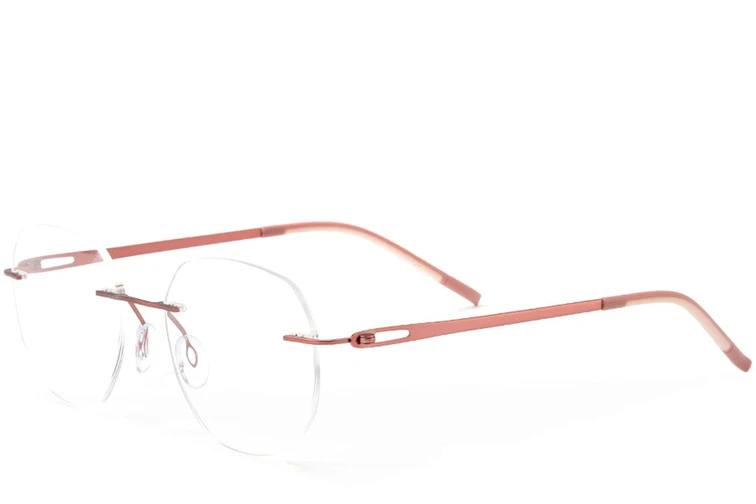 Gafas invisibles de metal rosa #BS2012-0925