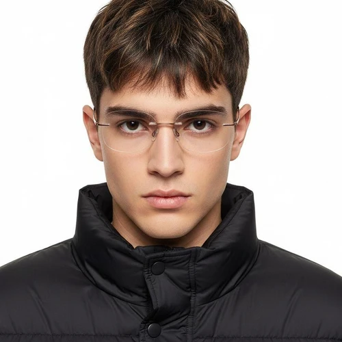 Invisible Pink Metal Glasses #BS2012-0925