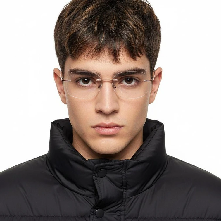 Gafas invisibles de metal rosa #BS2012-0925