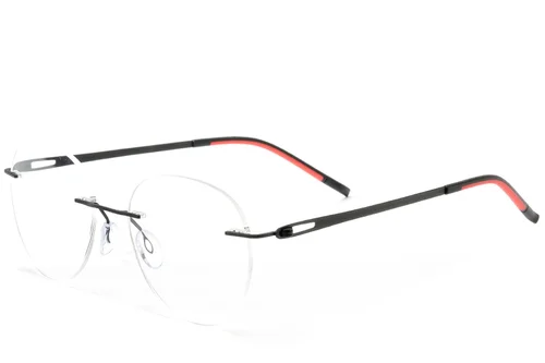 Lunettes invisibles en métal noir #BS2012-0927
