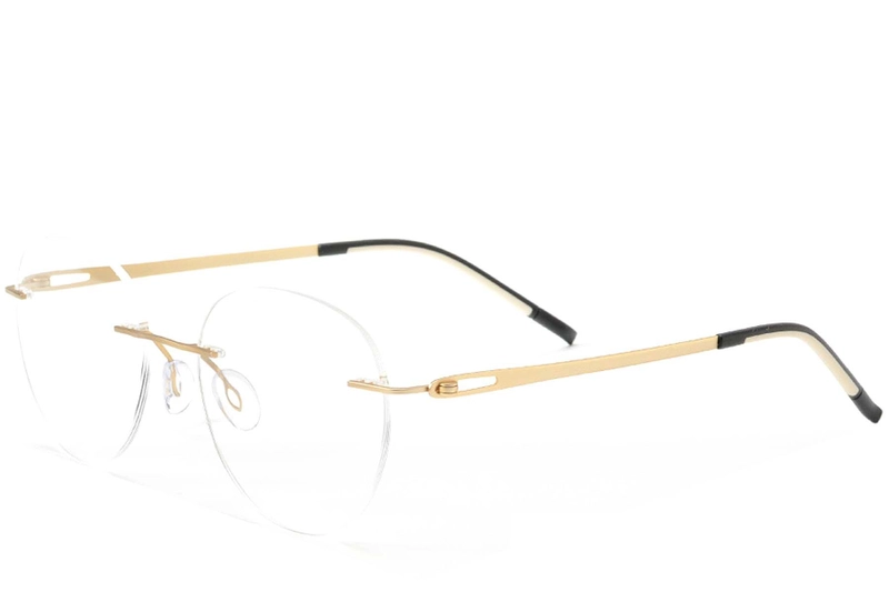 Invisible Golden Metal Glasses #BS2012-0928