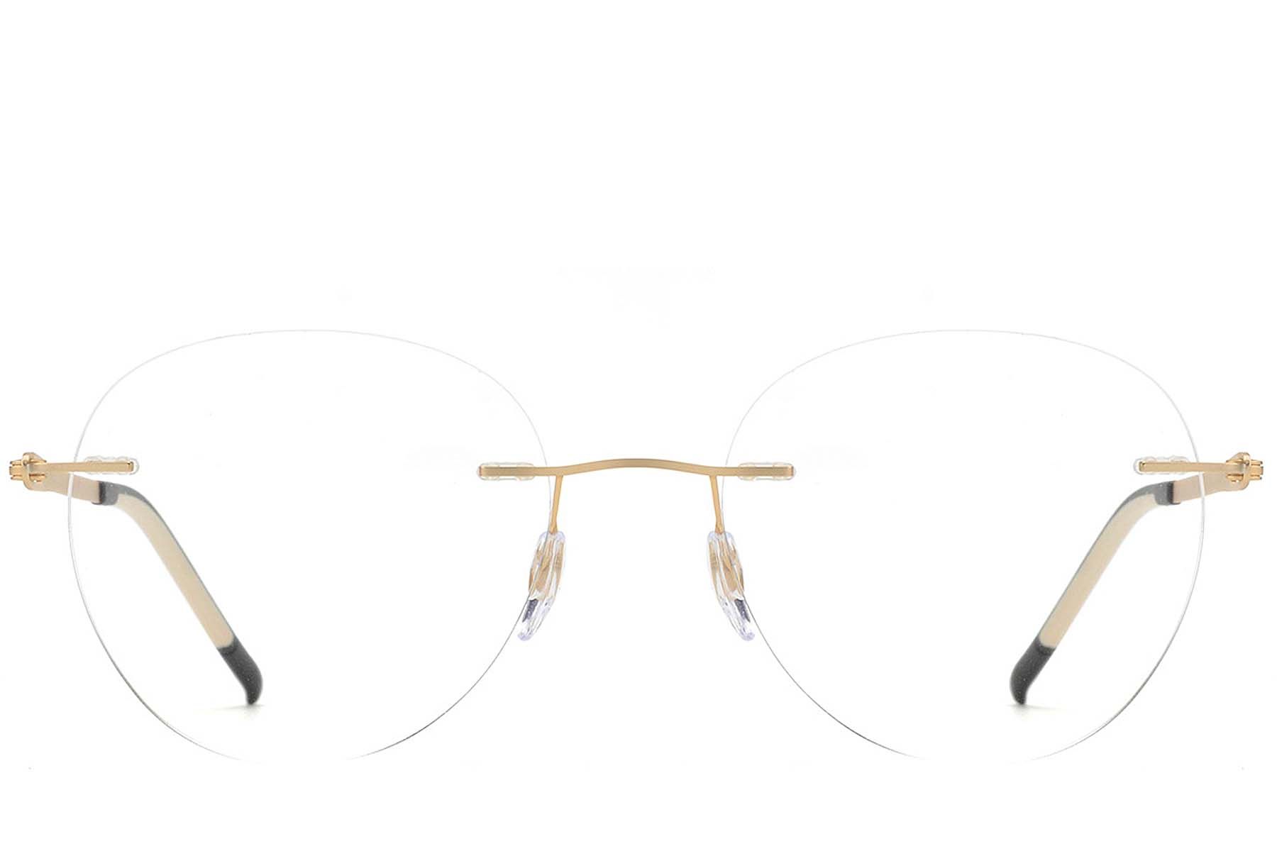 Invisible Golden Metal Glasses #BS2012-0928