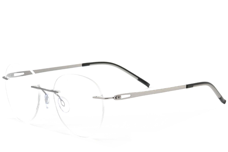 Gafas invisibles de metal plateado #BS2012-0929