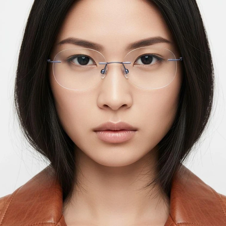 Lunettes invisibles en métal violet #BS2012-0931