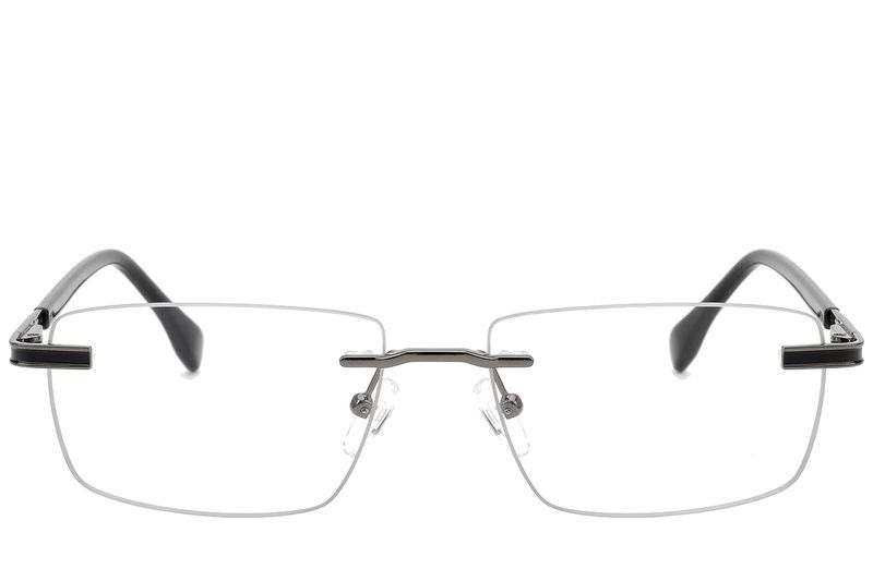 Gafas invisibles de metal gris #BS2012-0933