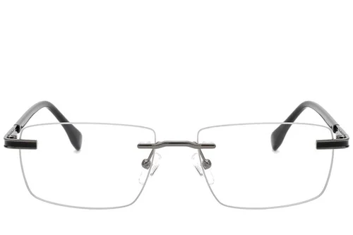 Lunettes invisibles en métal gris #BS2012-0933