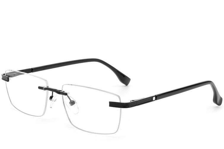 Gafas invisibles de metal negro #BS2012-0934
