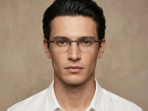 Lunettes invisibles en métal brun #BS2012-0935