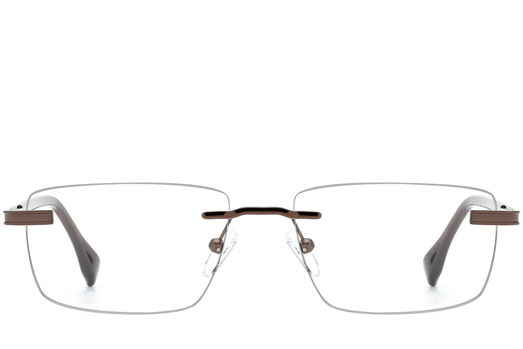 Invisible Brown Metal Glasses #BS2012-0935