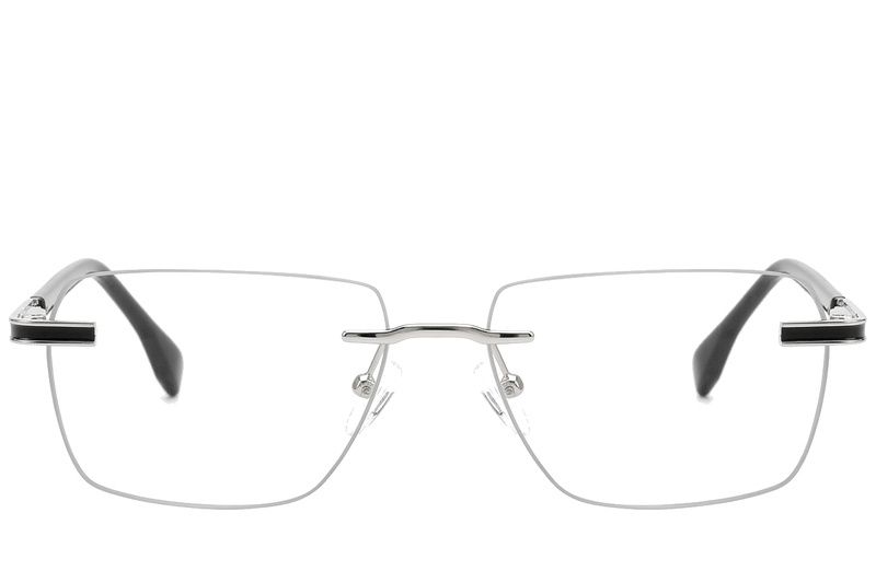 Lunettes invisibles en métal argenté #BS2012-0938