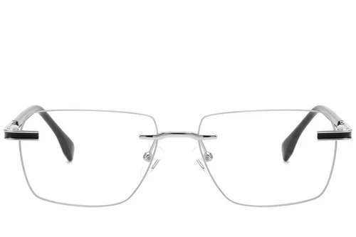 Lunettes invisibles en métal argenté #BS2012-0938