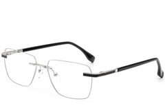 Occhiali invisibili in metallo argentato #BS2012-0938