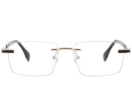 Lunettes invisibles en métal doré #BS2012-0939