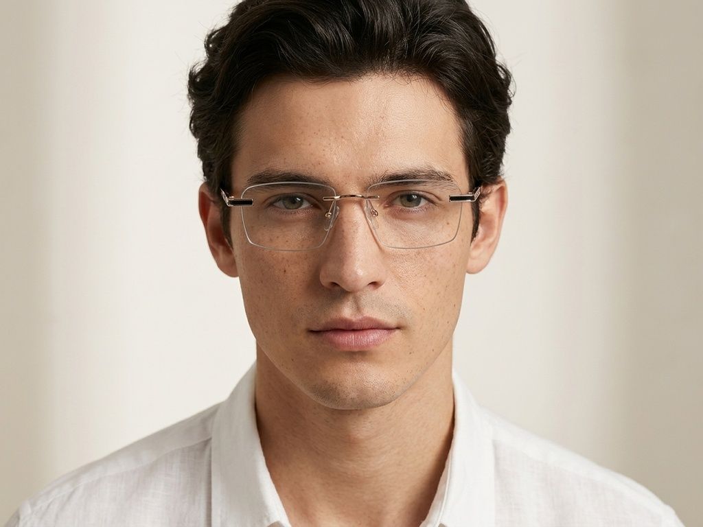 Invisible Golden Metal Glasses #BS2012-0939