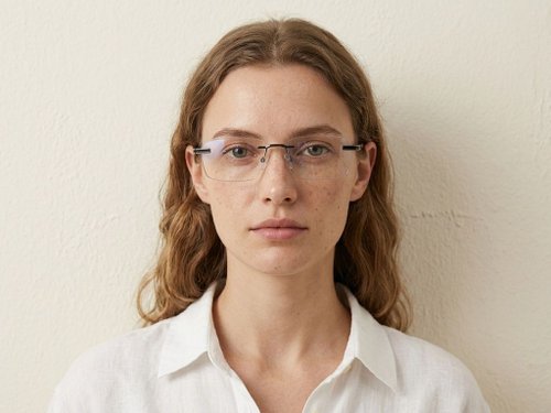 Invisible Gray Metal Glasses #BS2012-0940