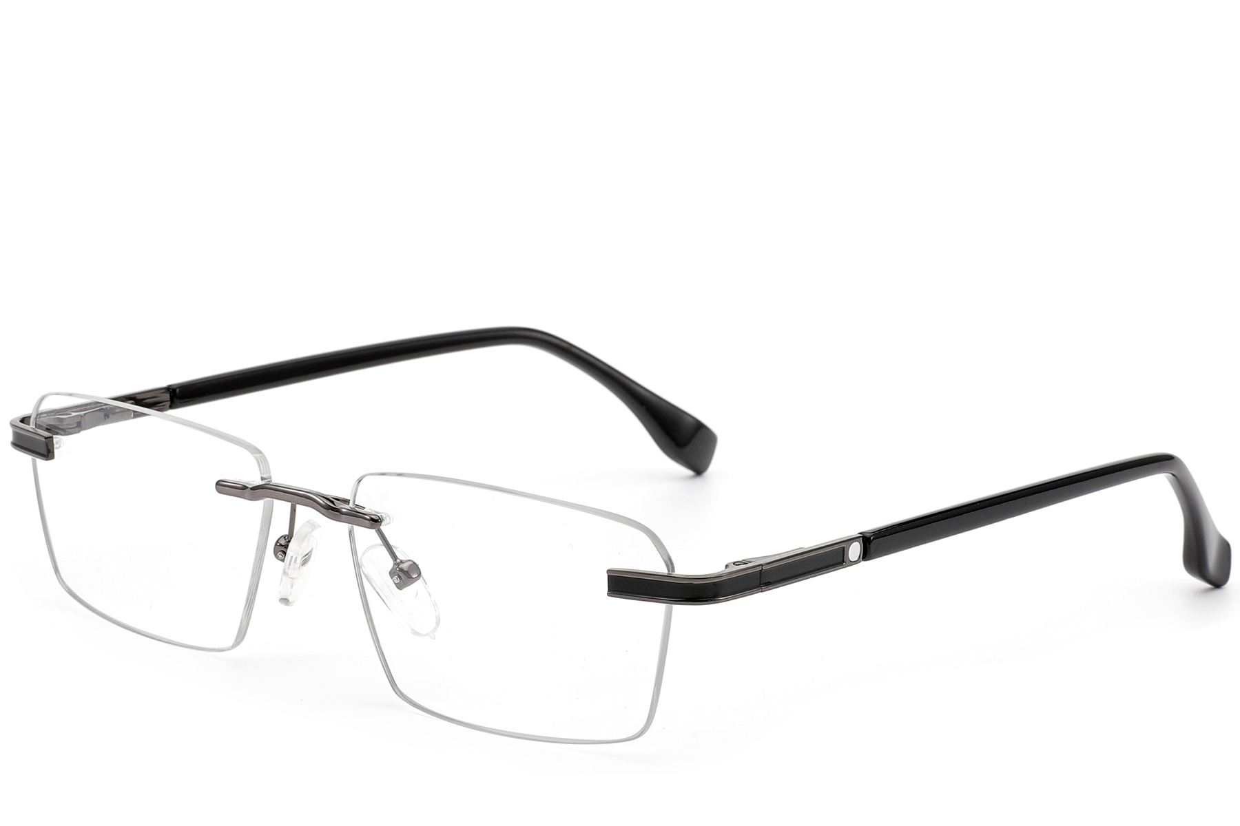 Lunettes invisibles en métal gris #BS2012-0940