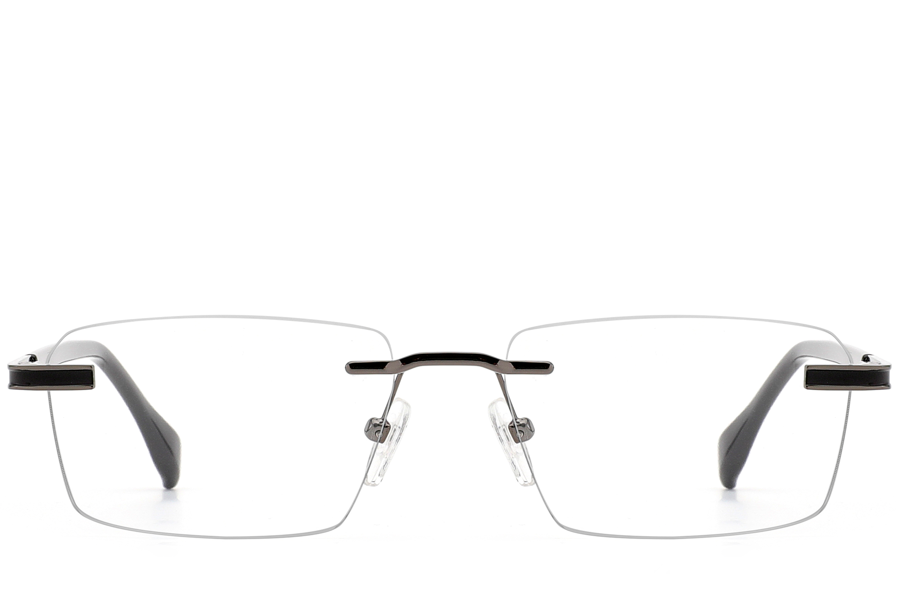 Lunettes invisibles en métal gris #BS2012-0940