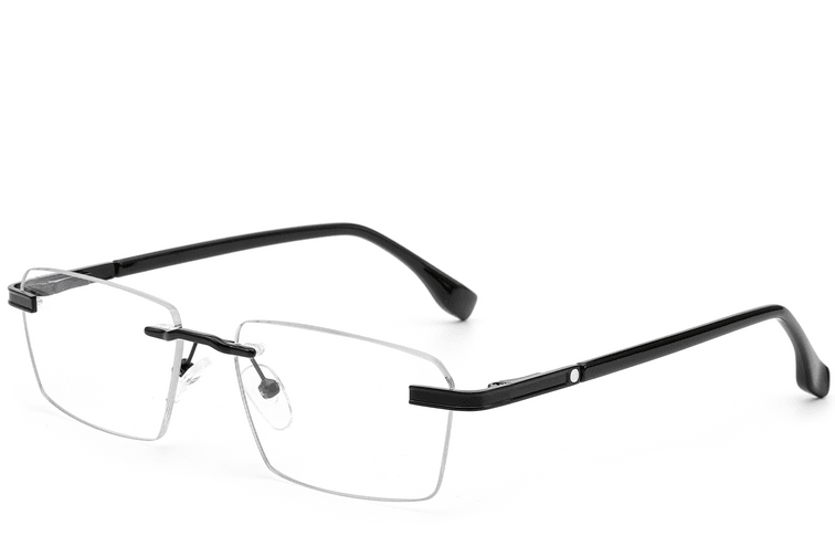 Gafas invisibles de metal negro #BS2012-0941
