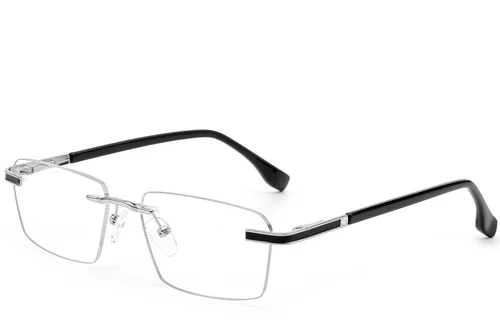 Lunettes invisibles en métal argenté #BS2012-0942