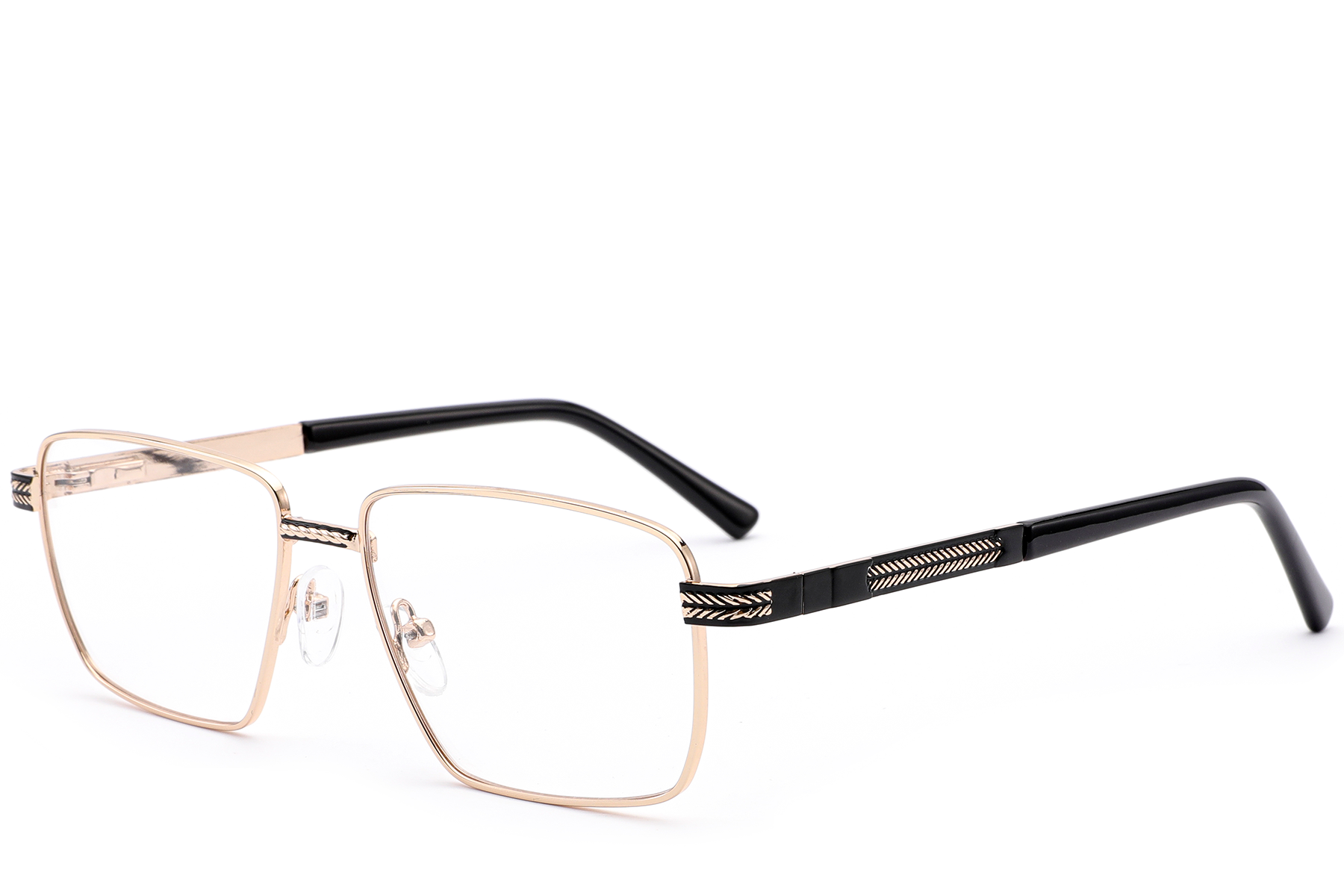 Rectangular Golden Metal Glasses #BS2012-0944