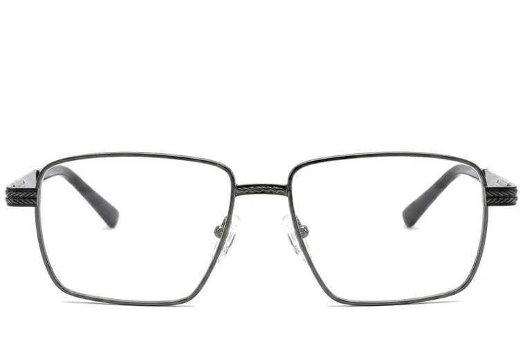 Rectangular Gray Metal Glasses #BS2012-0945