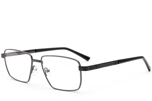 Rectangular Gray Metal Glasses #BS2012-0945