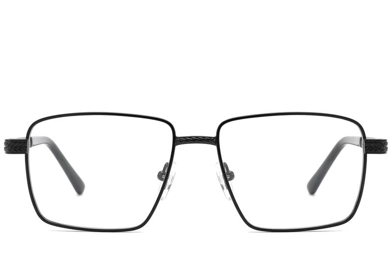 Rectangular Black Metal Glasses #BS2012-0946