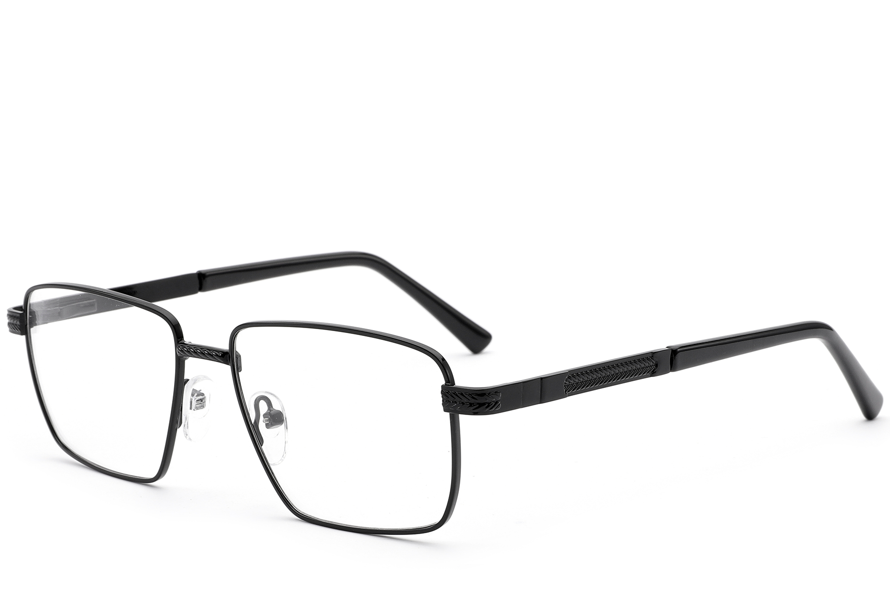 Rectangular Black Metal Glasses #BS2012-0946