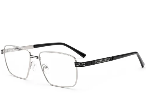 Rectangular Silver Metal Glasses #BS2012-0947