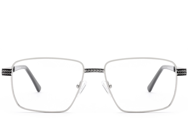 Rectangular Silver Metal Glasses #BS2012-0947