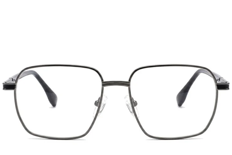 Rectangular Gray Metal Glasses #BS2012-0950