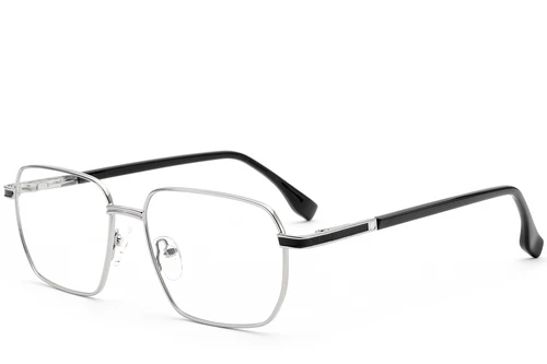 Rectangular Silver Metal Glasses #BS2012-0952
