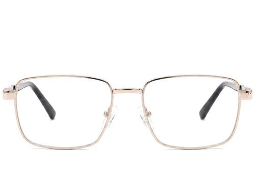 Lunettes rectangulaires en métal doré #BS2012-0954