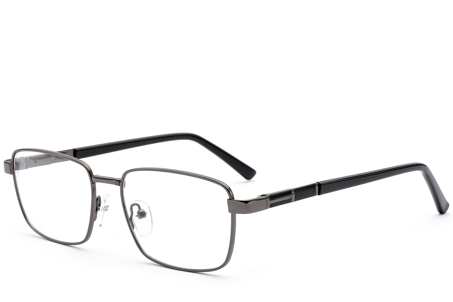 Rectangular Gray Metal Glasses #BS2012-0955