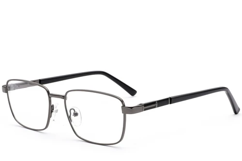 Rectangular Gray Metal Glasses #BS2012-0955