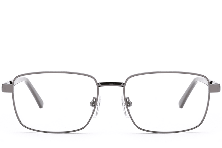 Rectangular Gray Metal Glasses #BS2012-0955