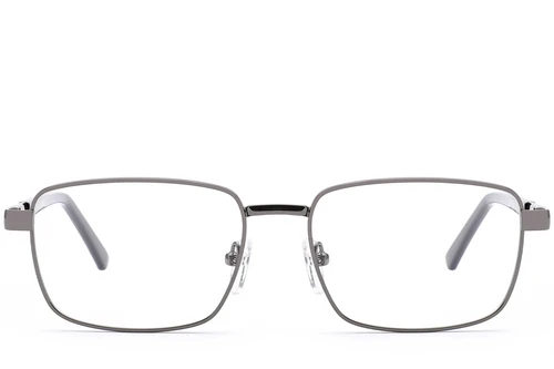 Rectangular Gray Metal Glasses #BS2012-0955
