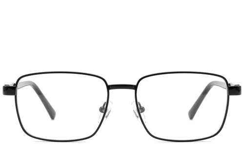 Lunettes rectangulaires en métal noir #BS2012-0956