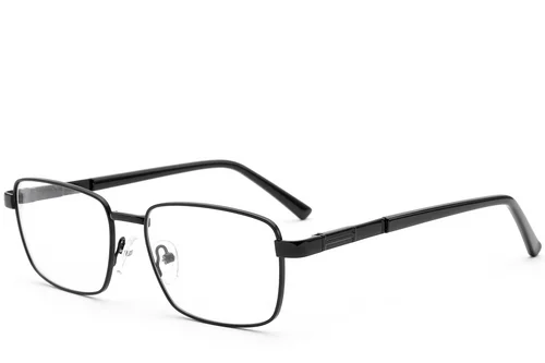 Lunettes rectangulaires en métal noir #BS2012-0956