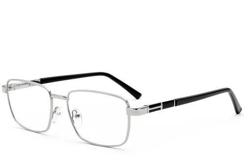 Rectangular Silver Metal Glasses #BS2012-0957