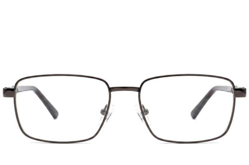 Rectangular Brown Metal Glasses #BS2012-0958