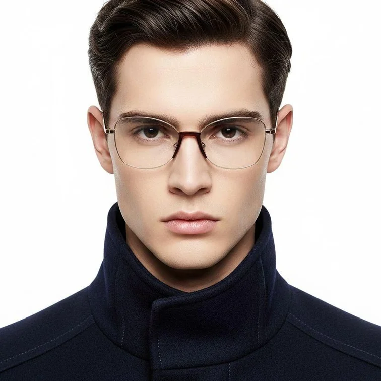 Lunettes papillon en métal doré #BS2012-0960