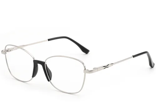 Lunettes papillon en métal argenté #BS2012-0963