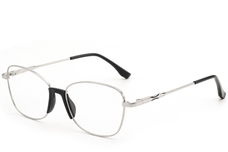 Lunettes papillon en métal argenté #BS2012-0963