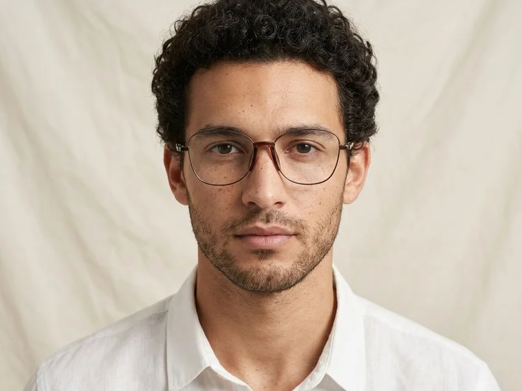 Butterfly Brown Metal Glasses #BS2012-0964