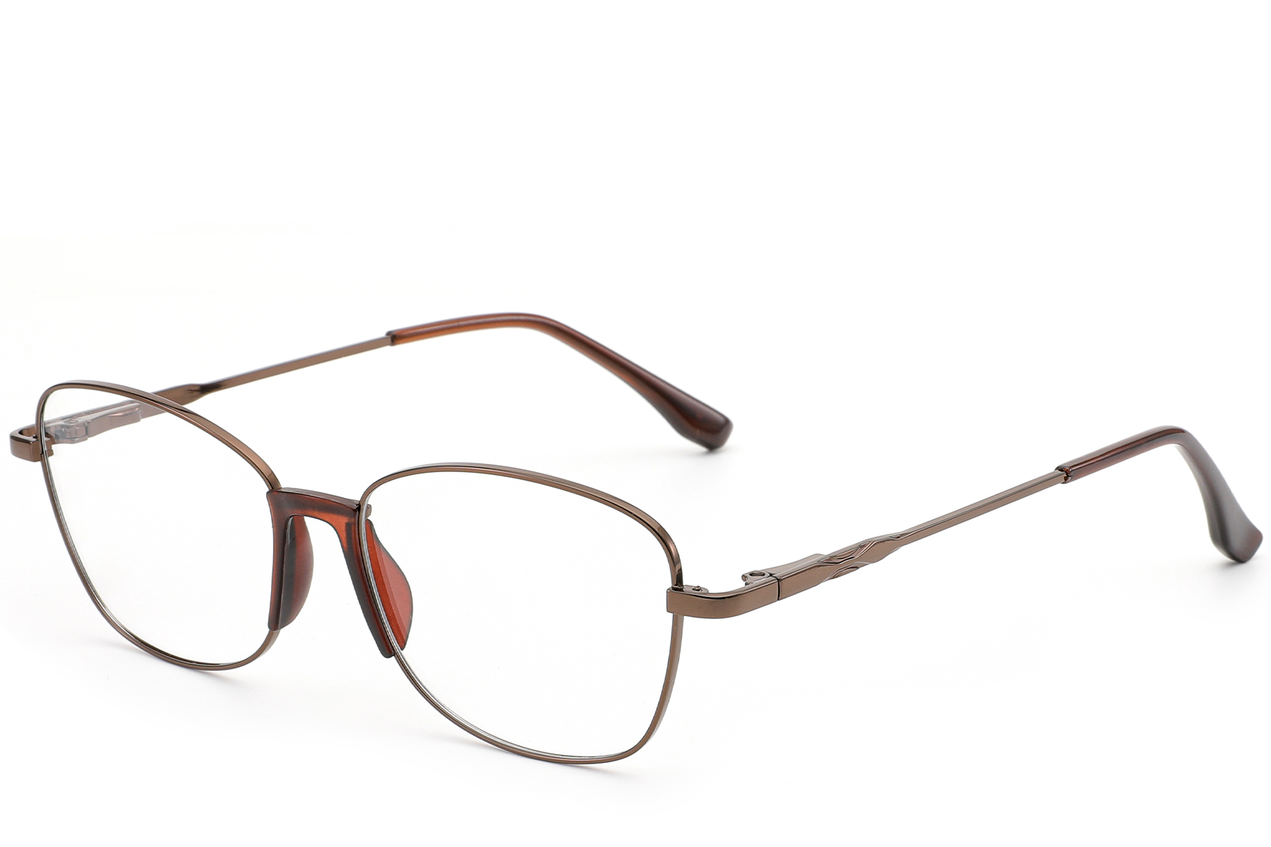 Gafas de metal marrón con forma de mariposa #BS2012-0964