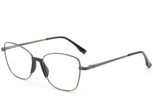 Lunettes papillon en métal gris #BS2012-0967