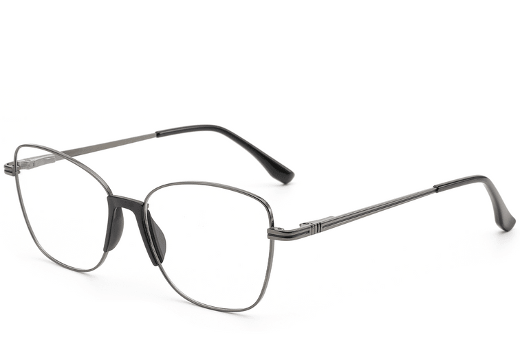 Schmetterlingsgraue Metallbrille #BS2012-0967