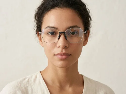 Lunettes papillon en métal argenté #BS2012-0969