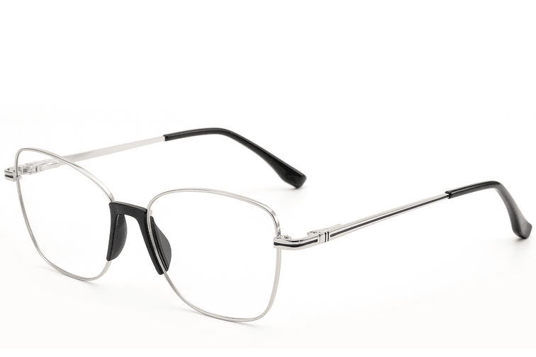 Lunettes papillon en métal argenté #BS2012-0969